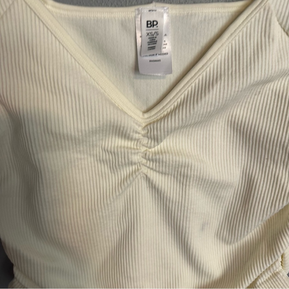 BP Ivory Ribbed Women's Top - Picture 5 of 6